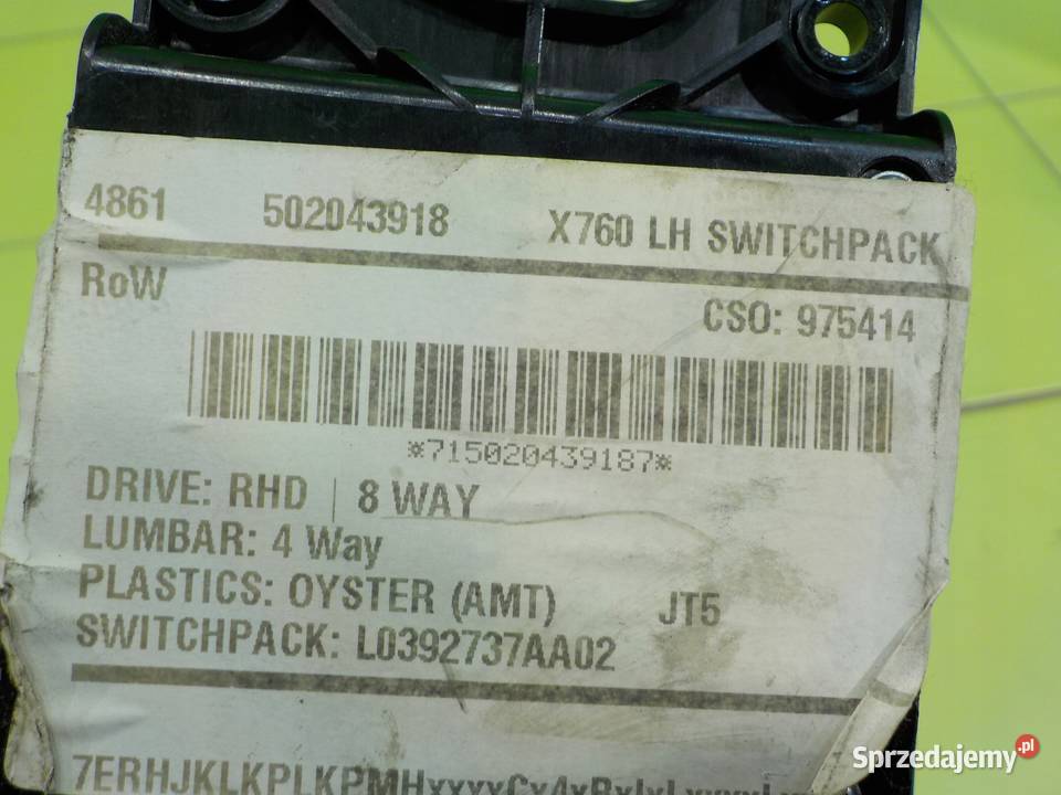 JAGUAR XE 20 D AUT 15r SEDAN przelacznik osobowe mazowieckie