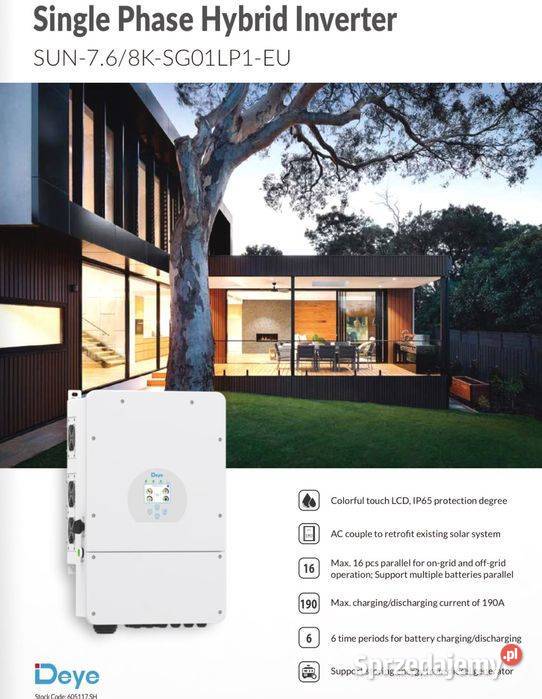 DEYE LV 5KW 1faza hybryda SUN5KSG03LP1EU 3599 małopolskie