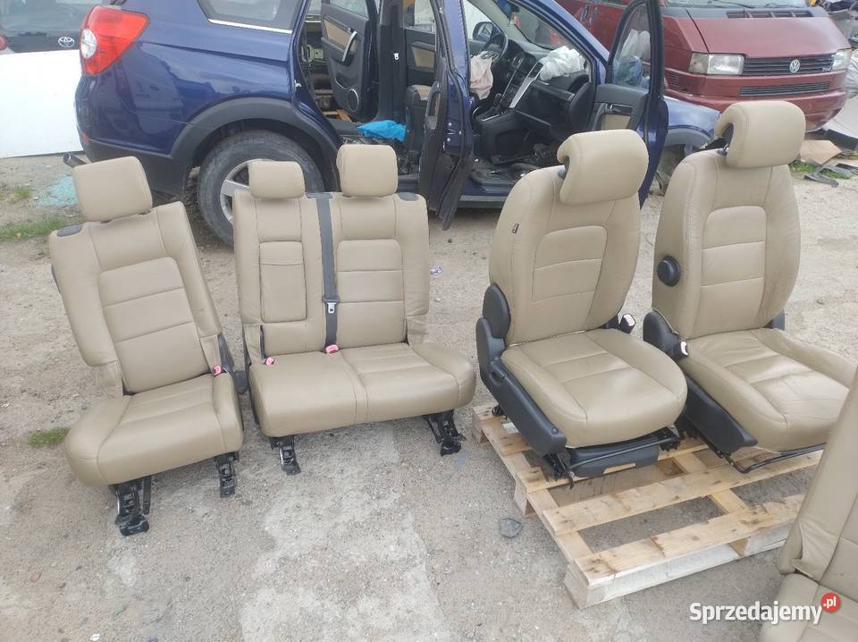 Fotele Skórzane Beżowe Kpl 7osób Chevrolet Rok produkcji 2008 Fotele i kanapy Elbląg sprzedam
