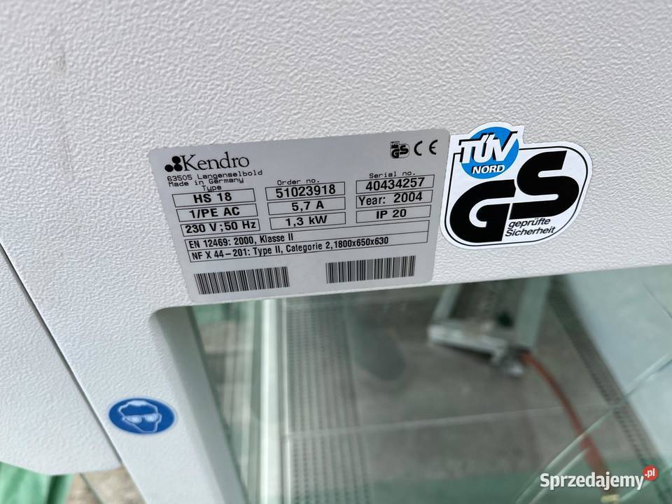 komora laminarna Heraeus HS 18 190 Opole sprzedam