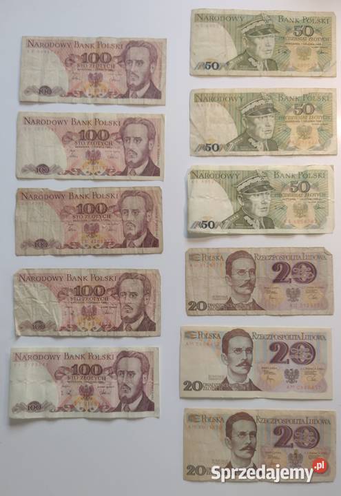Banknoty 100 rubli 100 yen Bank Emisyjny 10 20 lubelskie Lublin