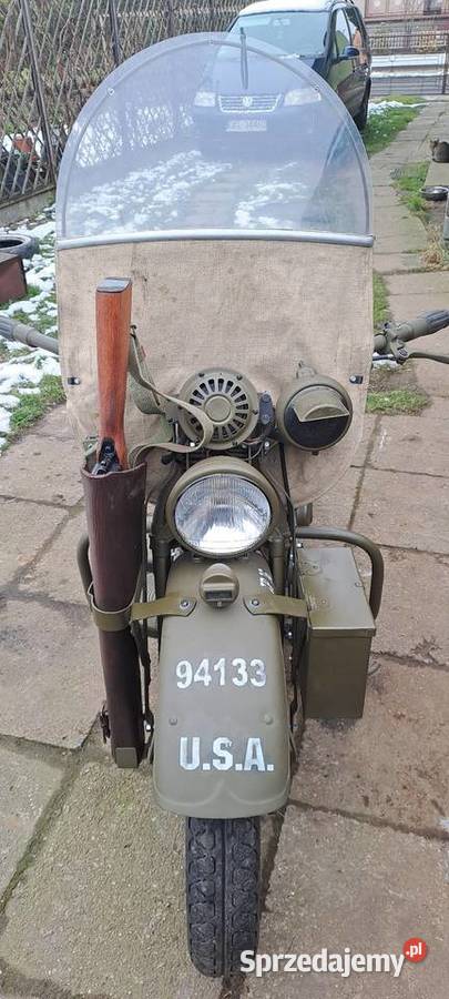 ładnie odrestaurowany harley davidson wla Kluczbork