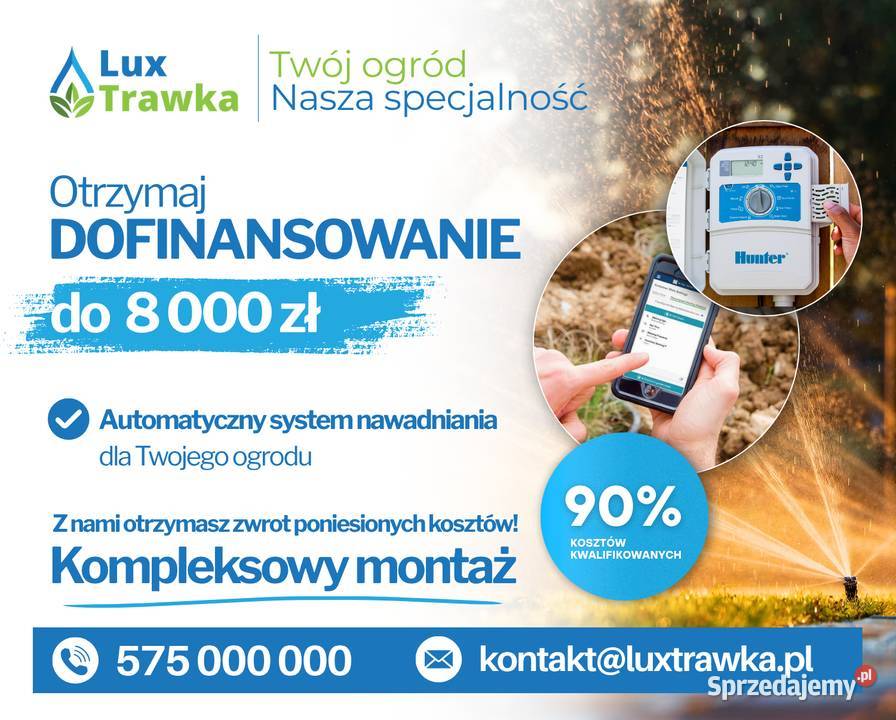 Automatyczny system nawadniania Zwrot do 8000 Limanowa sprzedam