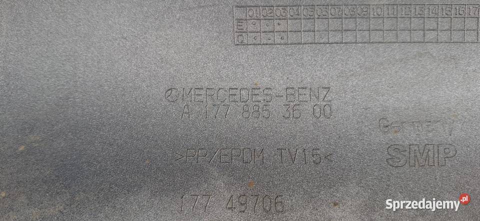 MERCEDES AKLASA W117 ZDERZAK PRZÓD PRZEDNI PDC osobowe Bieleń