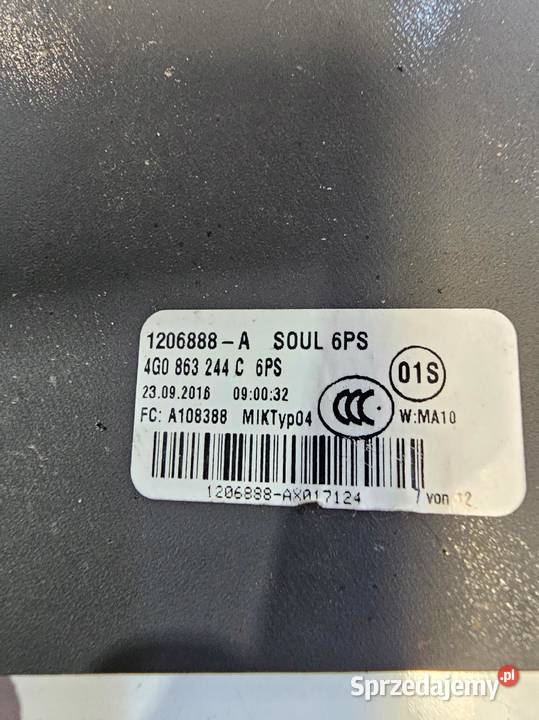 TUNEL ŚRODKOWY AUDI A6 C7 A7 4G0863244C Przystajń