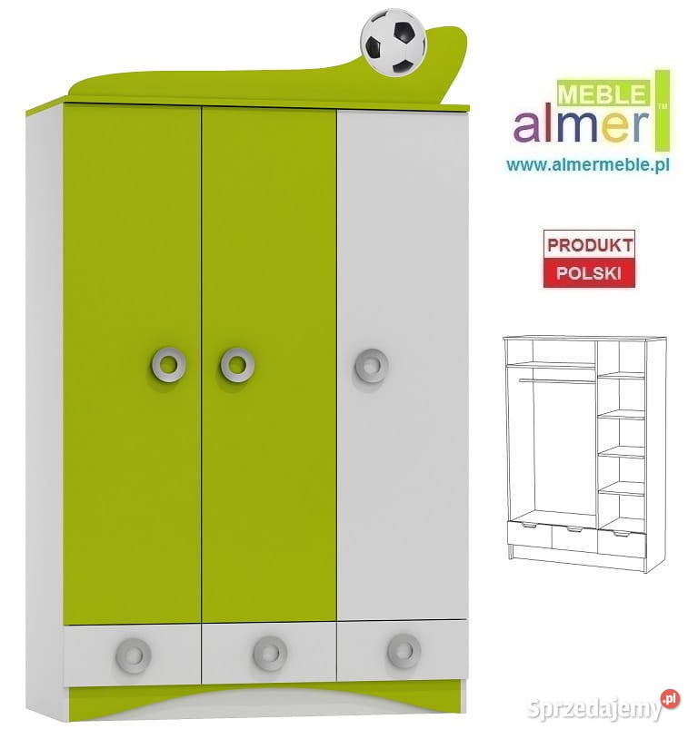 FOOTBALL N10 szafa dziecka 120x53 w202 Zgierz