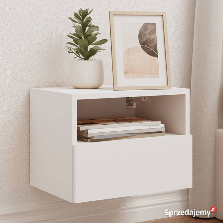 Ścienne szafki TV 2 białe 40x30x30 WM836841 Warszawa