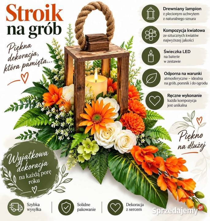 Lampiony z świecą led Dom i Ogród
