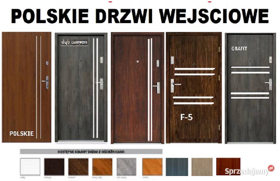 Drzwi z montażem ZEWNĘTRZNE wejściowe