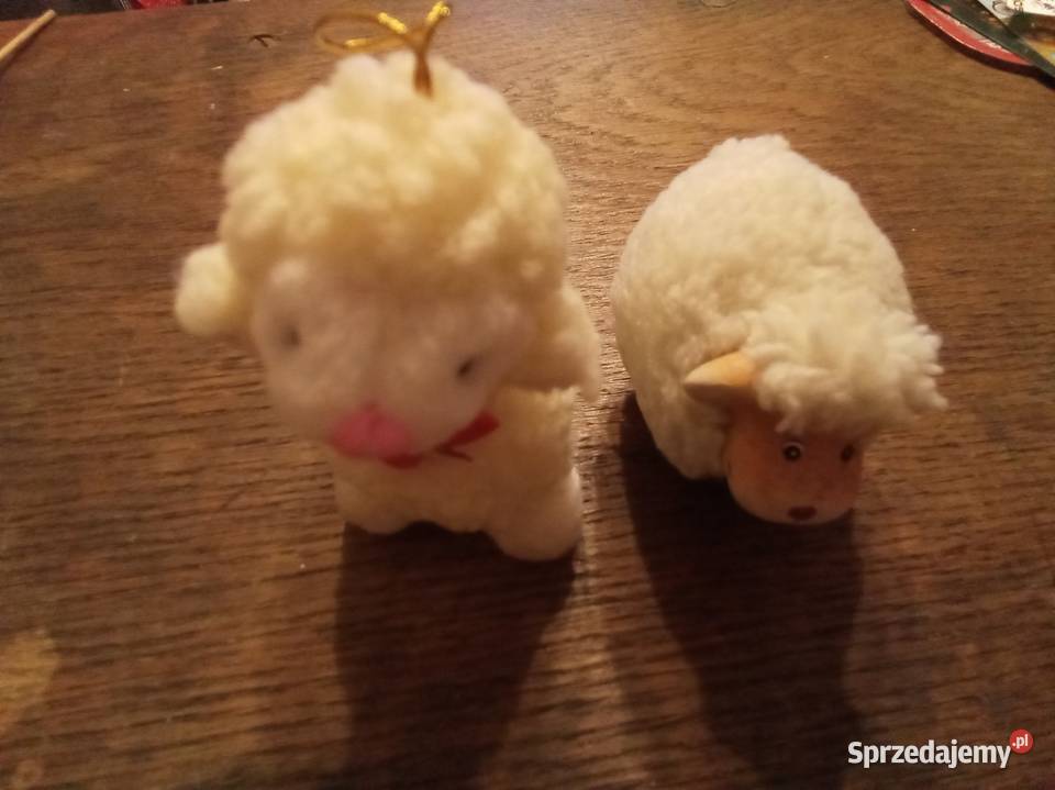 Dwie owieczki wielkanocne Vintage Dom i Ogród Warszawa