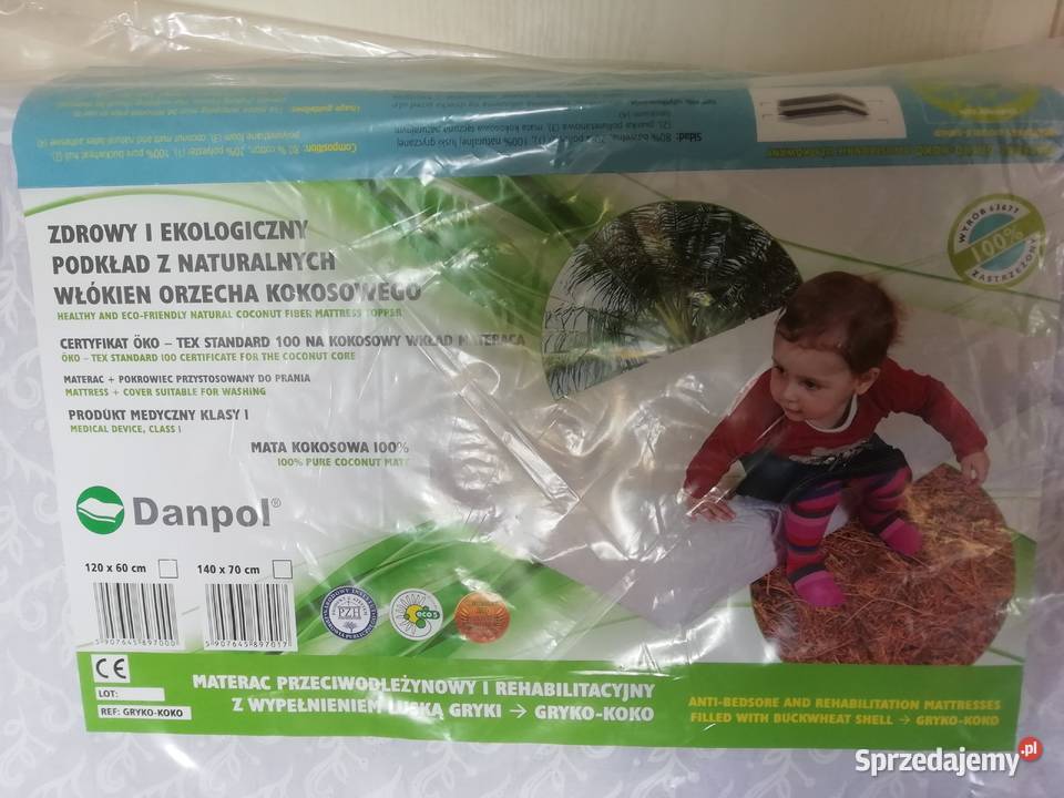 Materac gryka pianka kokos 140x70x8 Danpol Złotów sprzedam