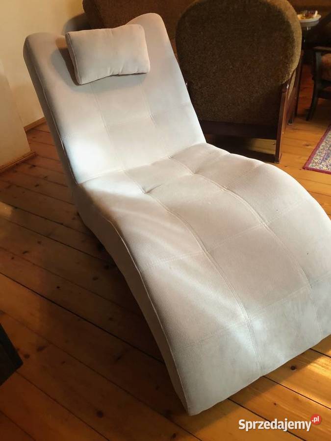 Szezlong Leżanka Relaksacyjna Welur Beżowy Stan Kraków
