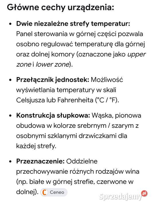 Sprzedam winiarkę chłodziarka do wina śląskie Tarnowskie Góry sprzedam