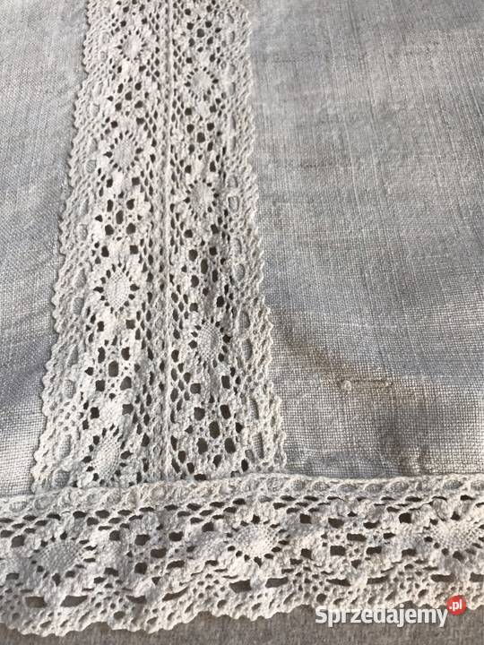 Lniana serweta bieżnik bawełniana koronka Obrusy i serwety mazowieckie Warszawa sprzedam