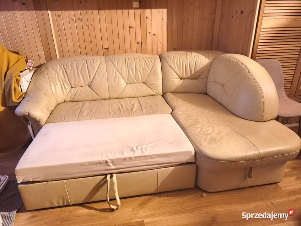 Narożnik skórzany z funkcją spania łódzkie Tomaszów Mazowiecki