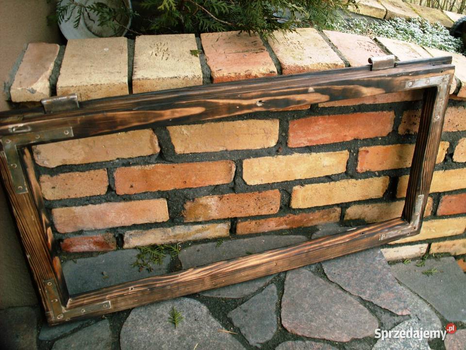 Stare okno rama okienna retro loft lustro warmińsko-mazurskie Ełk