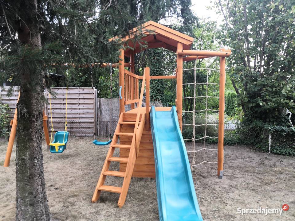 Plac zabaw dzieci huśtawka piaskownia ścianka Kawnice