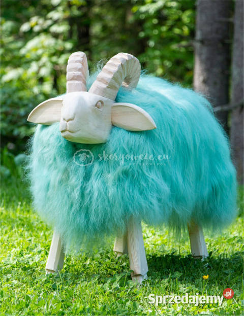 Krzesło baran dekoracyjny miętowy 40x50x80 Pozostałe Szaflary