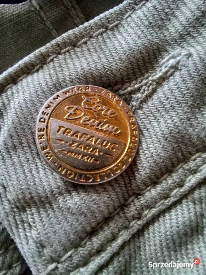 Spodnie zielone proste ZARA rozmiar 36S podkarpackie