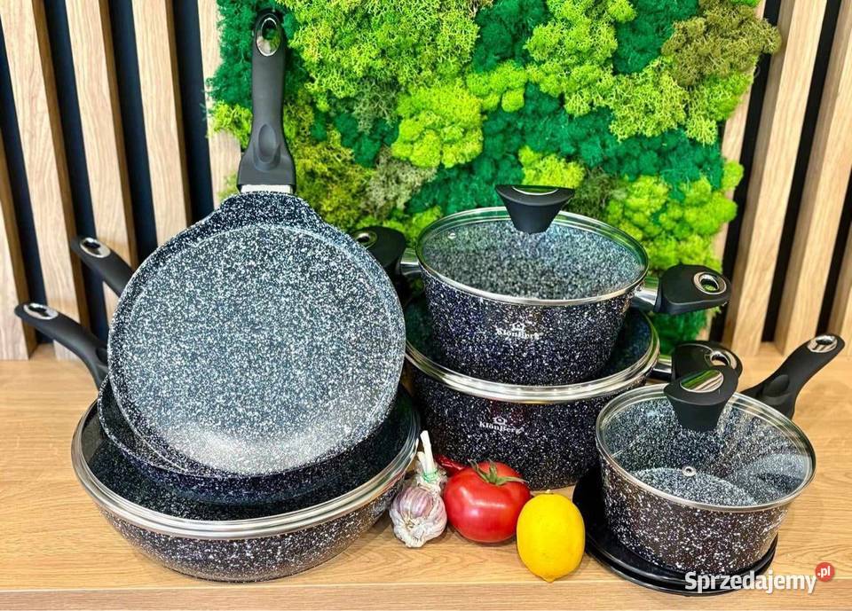Zestaw garnków kompletny czarny 279zl zachodniopomorskie Barlinek