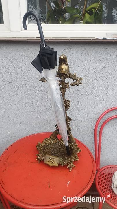 Stojak na parasole przybory kominkowe mosiądz Słubice sprzedam
