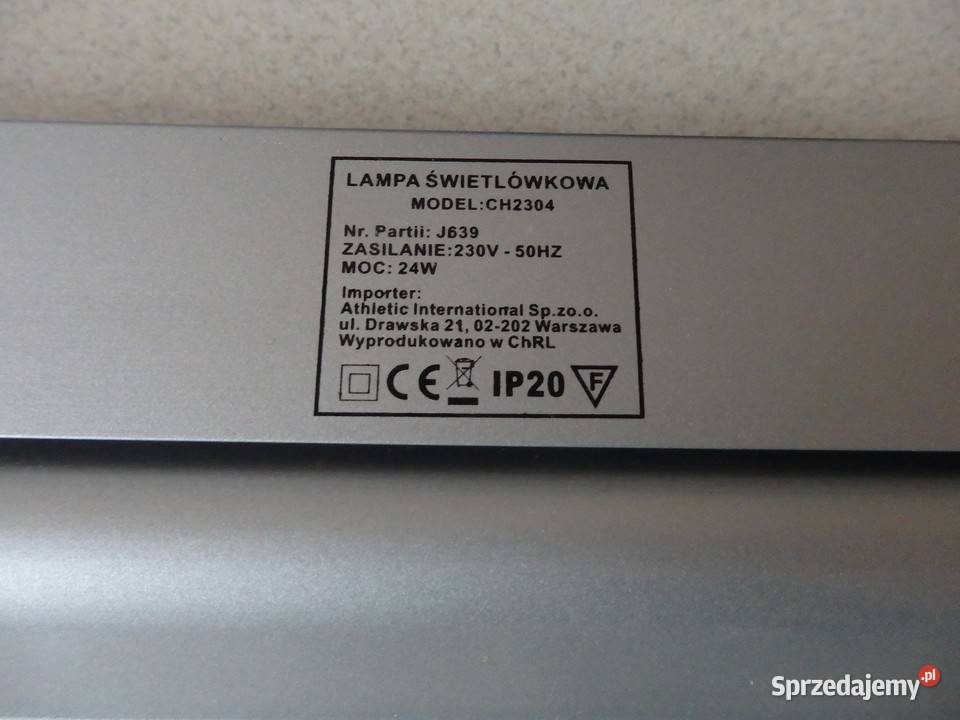 NOWA Aluminiowa Lampa świetlówkowa 230V z Rzeszów