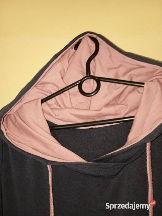 Granatowa bluza z kapturem 4XL Plus Size różowe Kaptur Gorzów Wielkopolski