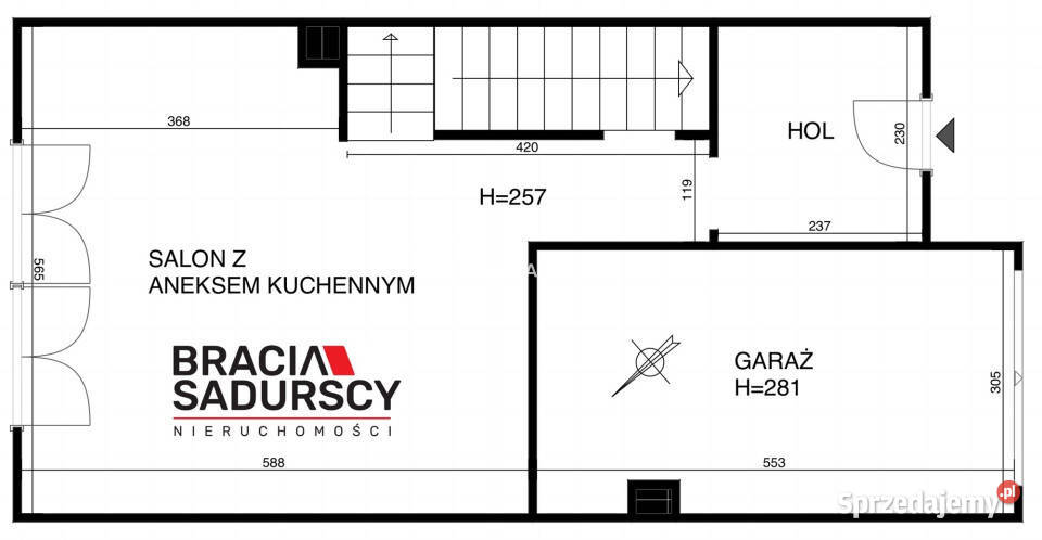 Dom bliźniak Gaj Słoneczna 112 metry