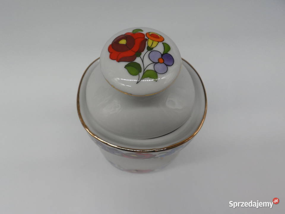 Stary Porcelanowy Pojemnik na Przyprawy Kalocsa Raszków