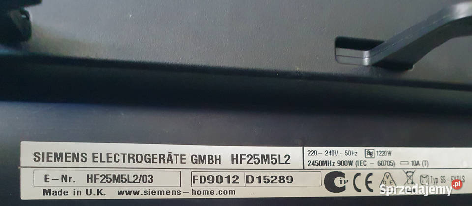 Kuchenka mikrofalowa Siemens HF25M5L2 śląskie Częstochowa