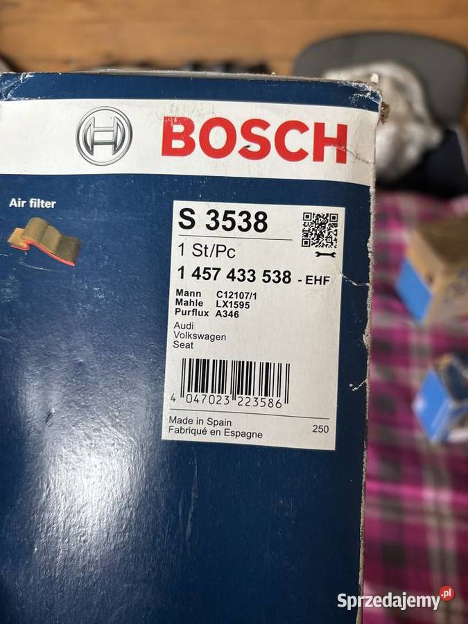filtr powietrza bosch s3538 audi a2 wielkopolskie Krajenka