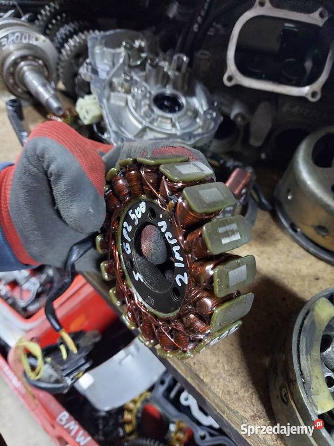 Kawasaki GPZ 500 iskrownik alternator stojan Jelenia Góra