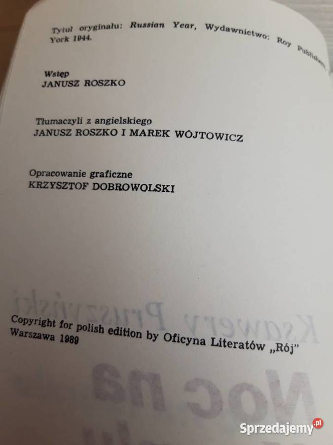 Noc na Kremlu Ksawery Pruszyński 1989 Antykwariat Bielsko-Biała