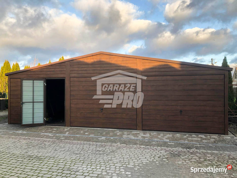 Garaż blaszany 9x6 3x Brama drzwi drewnopodony Sprzedaż Jastrzębie-Zdrój