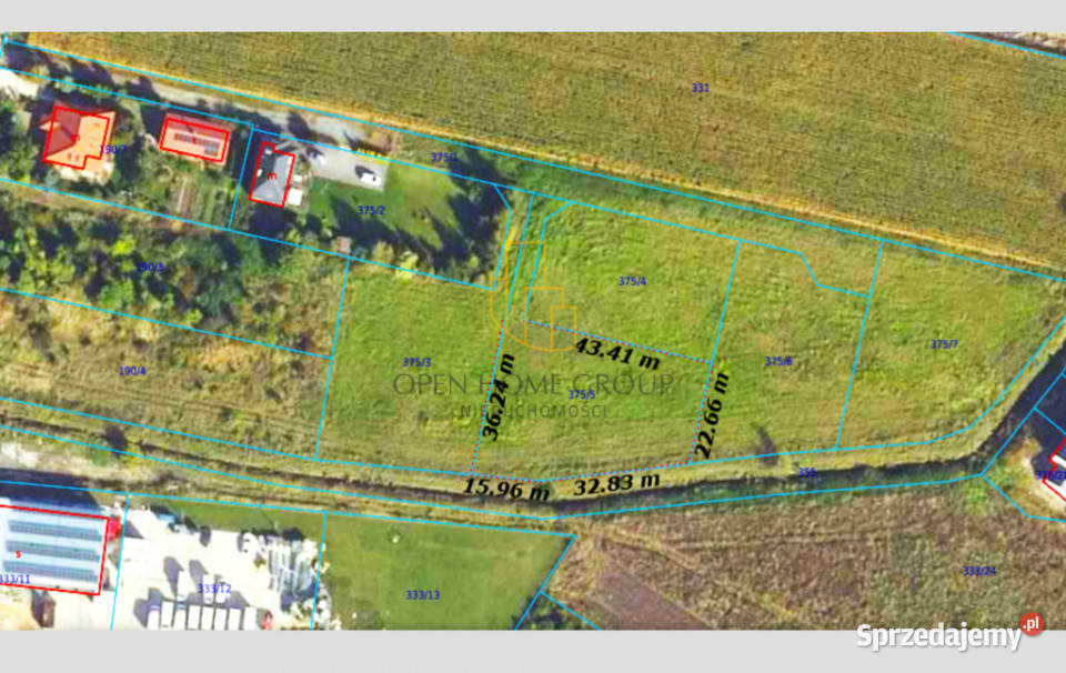 Domasław Bielany działka budowlana 1550 m2
