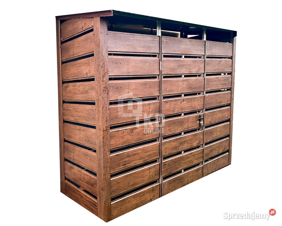 Wiata śmietnikowa Schowek 3x08m zabudowana Drzwi Słupsk