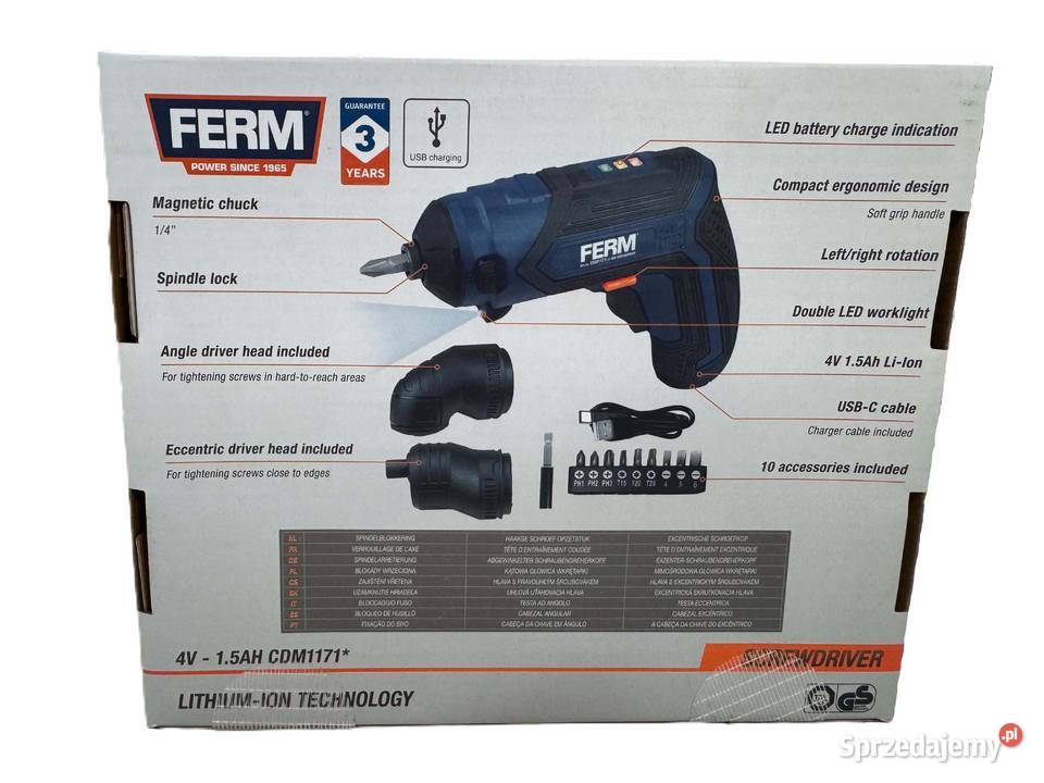 Wkrętarka Ferm akumulatorowa 4 V CDM1171 Elbląg