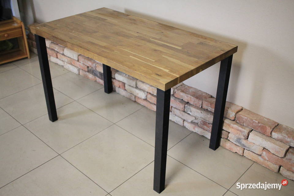 Stół do lokalu blat lity dąb klejony 3 sztuki Pszczyna