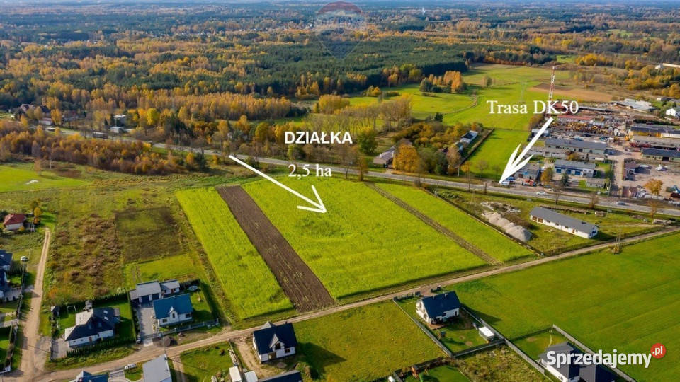 Działka trasie DK50 Możliwy podział 201m Łochów sprzedam