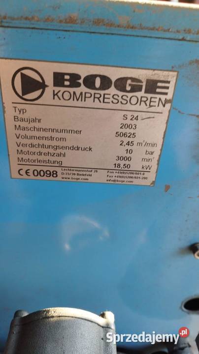 Sprężarka Boge s24 super stan Sieradz