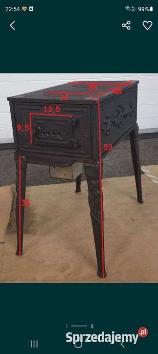 Piec piecyk żeliwny cyganek kominek koza Kraków