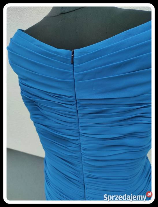 Morska elegancka sukienka suknia 42 XL z Płock