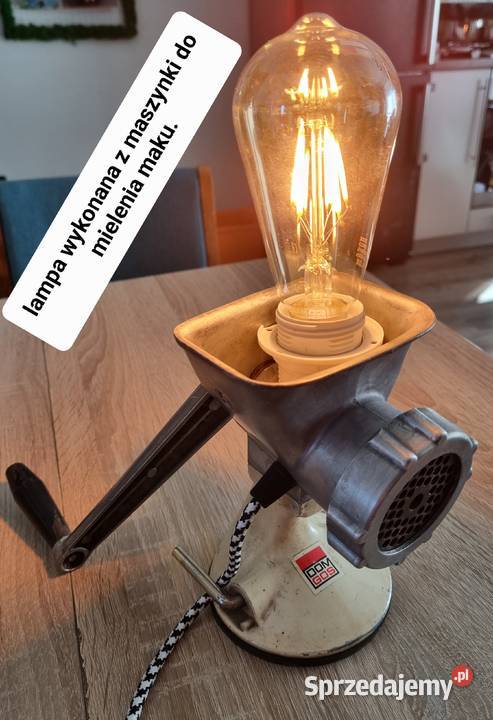 Lampy z maszynek do mielenia mięsa Loft vintage śląskie