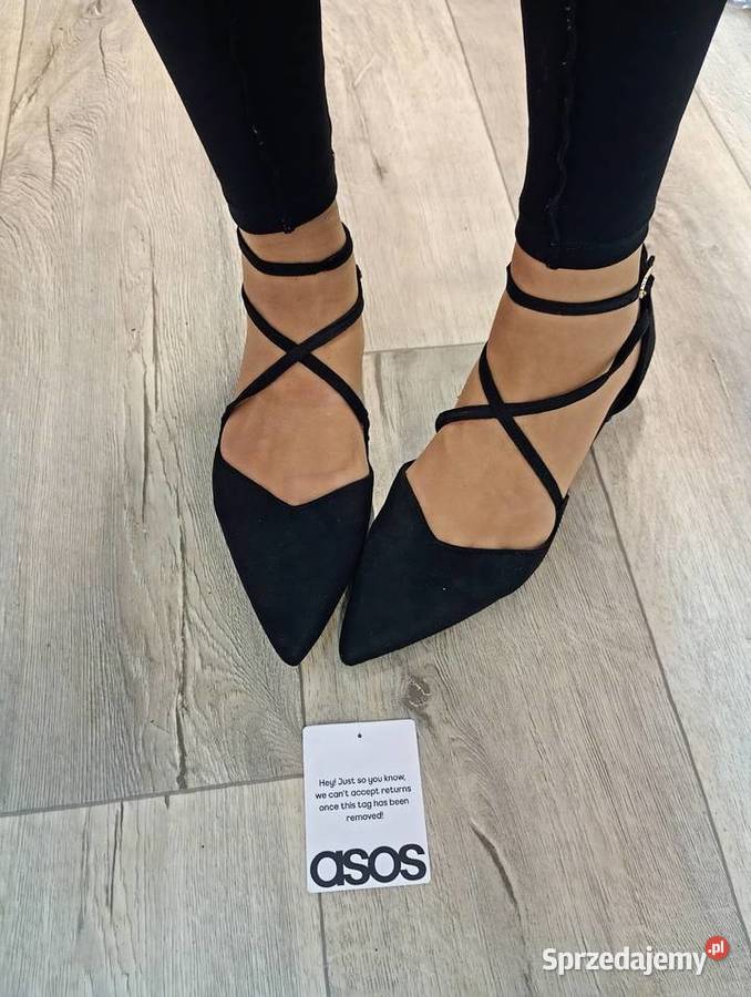 40 ASOS Design Czarne baleriny wieczorowe z Asos Kraków
