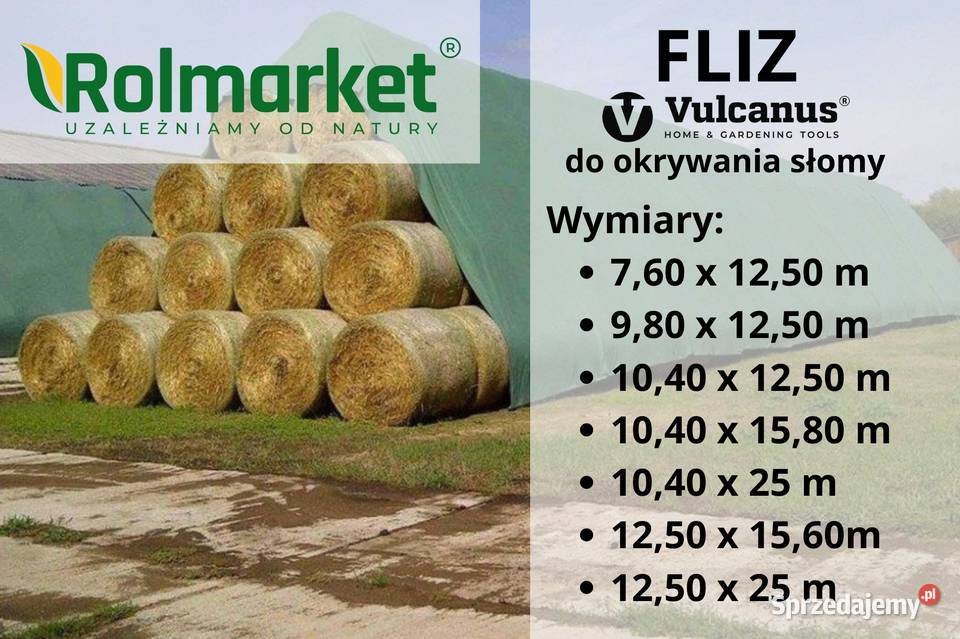Fliz do okrywania stogu słomy siana 104x158m