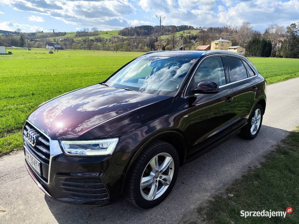 Audi Q3 20 TDI 184 Quattro S line ASO granatowy Gorlice