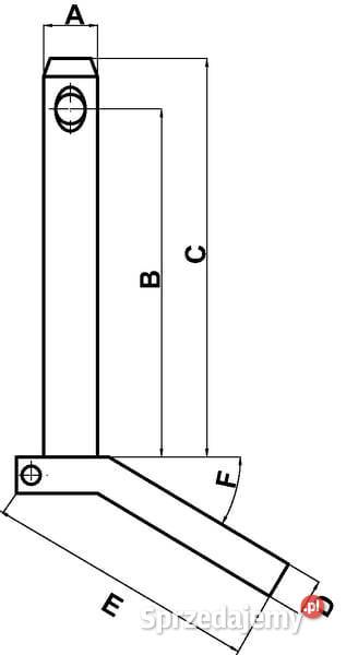 Sworzeń łącznika górnego z uchwytem 254x117 mm Kamionna