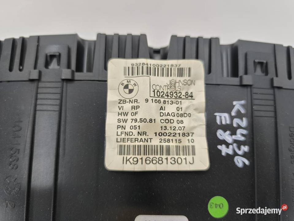 LICZNIK ZEGARY BMW 1 E87 E81 LIFT 9166813 wielkopolskie sprzedam