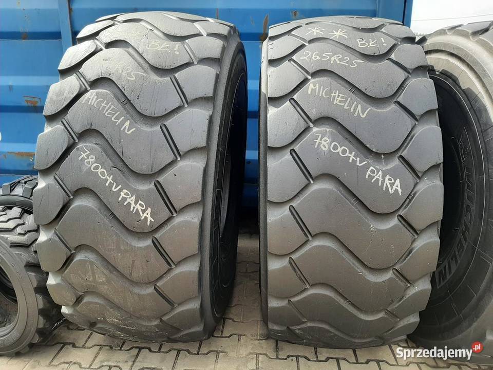 2x Opona używana przemysłowa 265R25 MICHELIN Do maszyn budowlanych Zaścianki