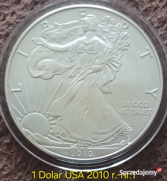 1 Dolar USA 2010 r OZ Srebra 9999 mennicze 1 Konin